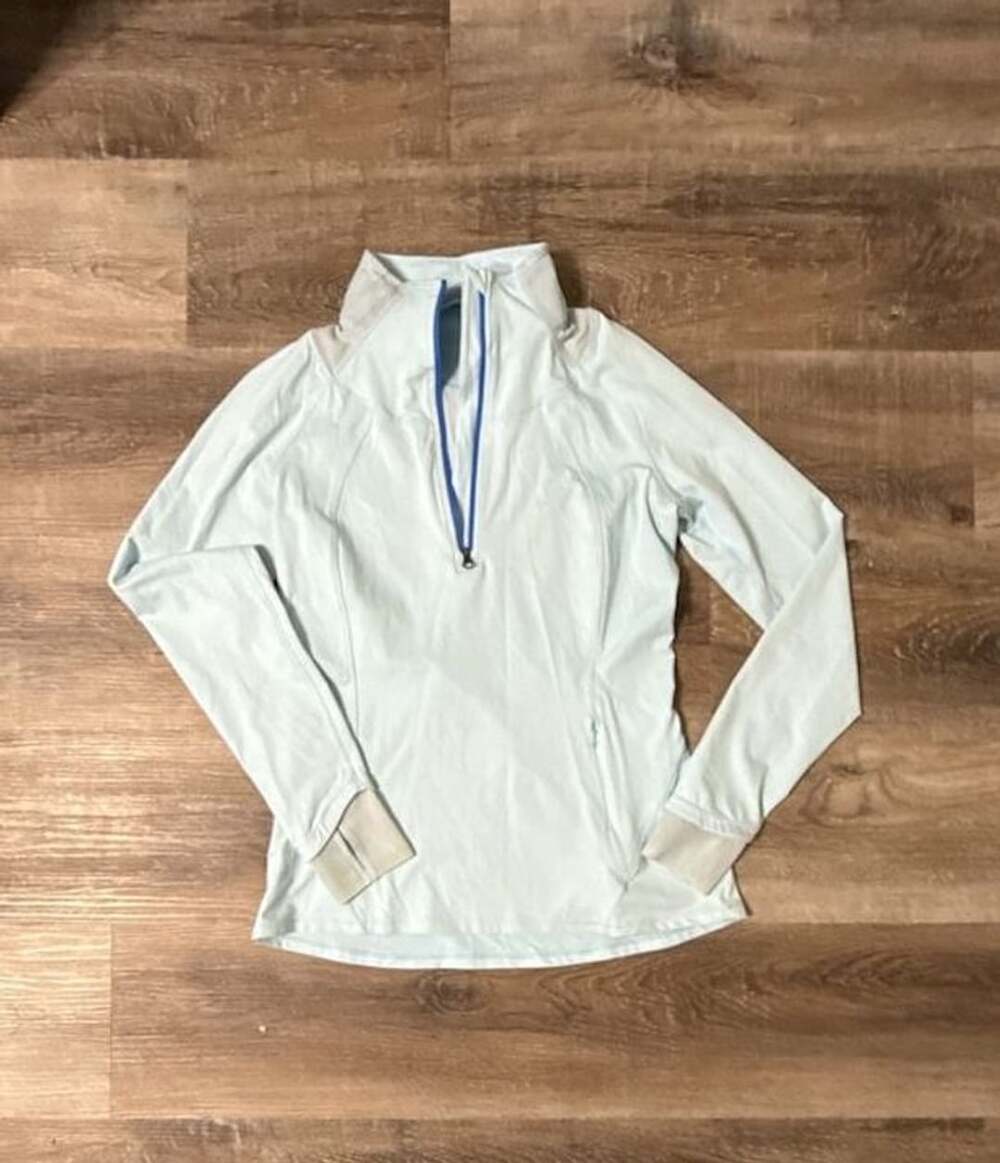 Lululemon Go the Distance 1/2 Zip Jacket Light Blue